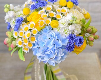 Bridal bouquet Clay Wedding bouquet Hand Alternative bouquet Clay bouquet Wedding flowers