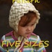 DOWNLOADABLE PDF PATTERN braided cables bonnet knitting pattern nb 0-3 3-6 6-12 12-24 newborn to toddler diy knitting knit hat tutorial
