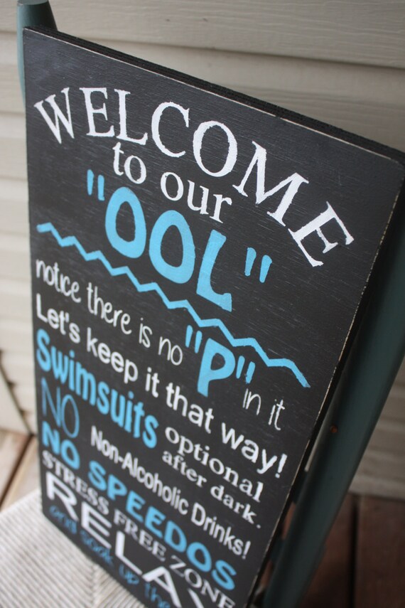 Pool Sign Rules Wooden Wall Art Hand Painted Home Pool Sign Rules Wooden Wall Art Hand Painted Home