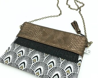 //TOINETTE fringe clutch / / Brown