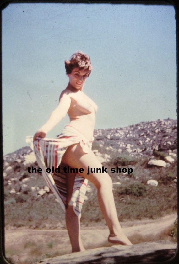 Original Nude Photo Slide Vintage Risque 1950s Era Color 