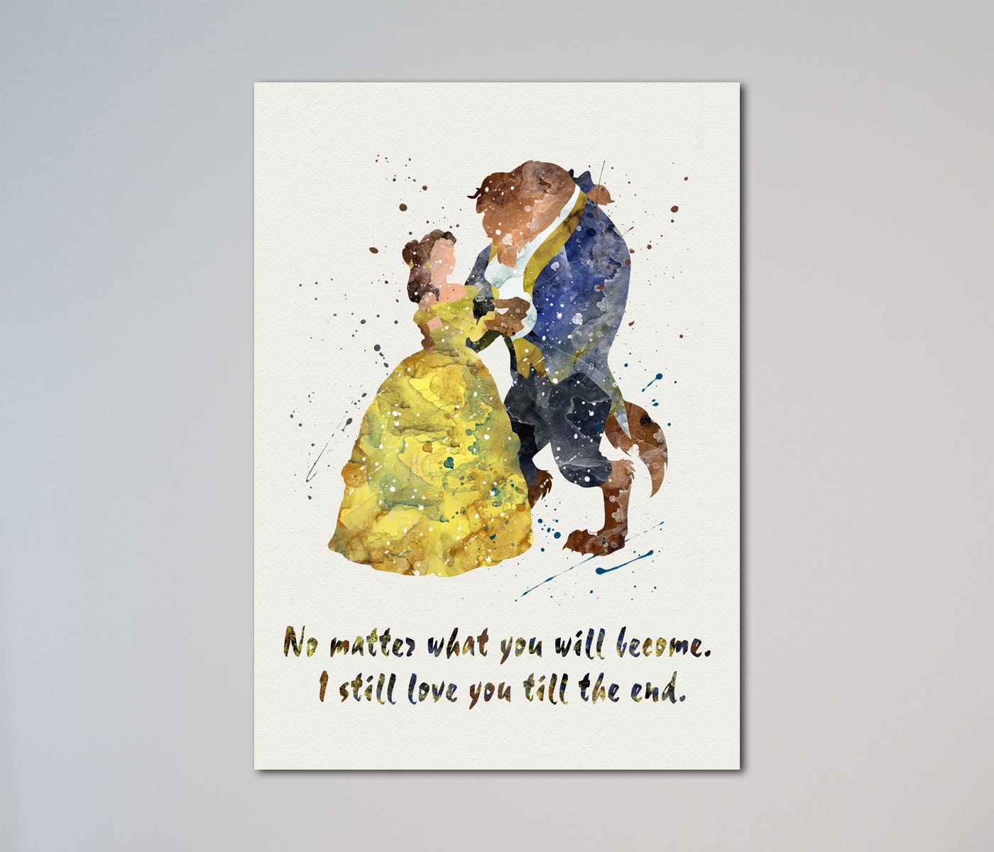 Beauty and the Beast Quote Poster Belle Poster Valentine's