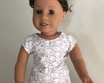Cap Sleeve-T fits American Girl and 18" dolls
