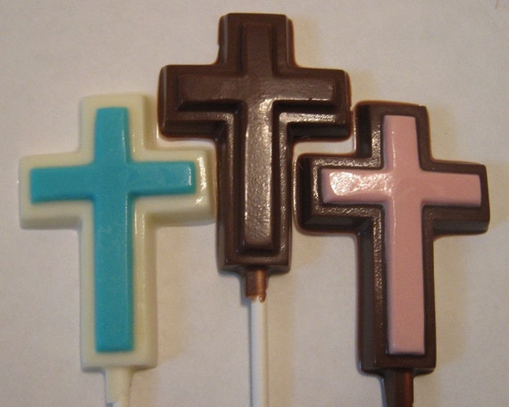 One dozen cross lollipops