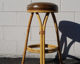 Tikki Style Rattan Bar Stool