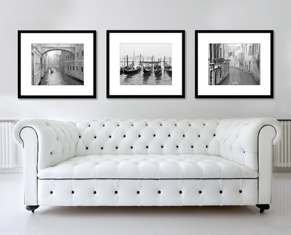 Venice italy print set black and white photography set of 3 Venice italy print set black and white photography set of 3