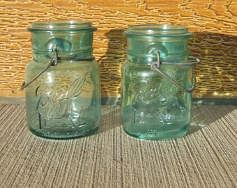 2 Pint Blue Ball Ideal Jars (1 of them is a Bicentennial)