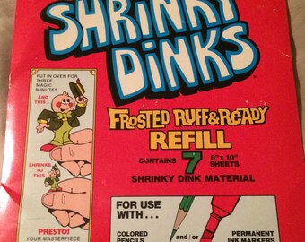 Shrinky Dinks Frosted Ruff &Ready Refill Vintage 1975 New Unopened