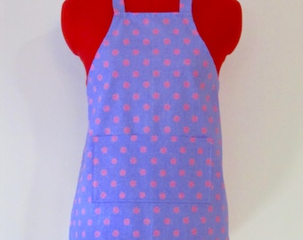 Kids Apron - Polka Dots Childrens Apron - Childs Apron - Kitchen Accessory