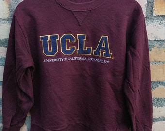 On sale!! UCLA sweatshirt maroon color embroidery logo/spellout logo