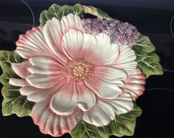 Vintage Fritz And Floyd Ceramic Wall Hanging Dish Handcrafted China