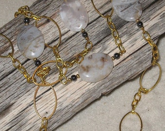 SALE!!! Bamboo Agate Necklace