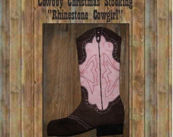 Cowboy Boot Christmas Stocking Pattern, 2009 PDF version