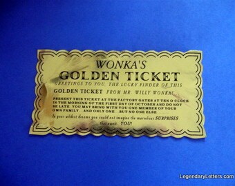Chocolate Factory Golden Ticket Prop Replica (classic)