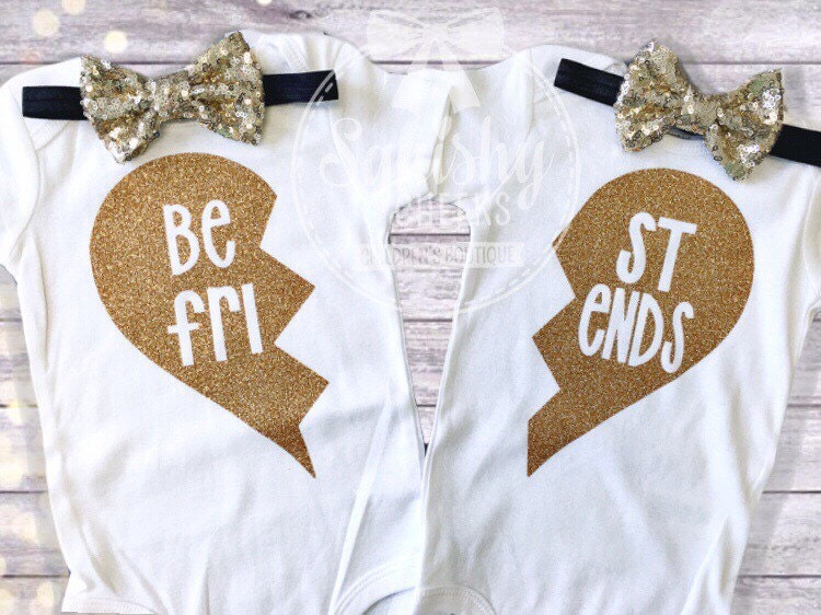 Best Friend Shirts Twin Girls Outfit Set Best Friend