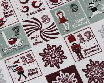 Twelve Days of Christmas Sticker Set - Advent Xmas Craft x 35