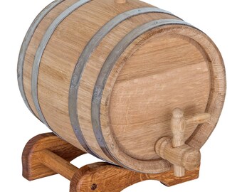 50L Oak Barrel Wine Beer Whiskey Rum Spirits Port Keg Storage
