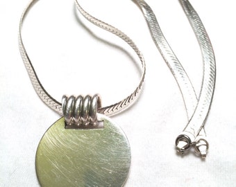 925 sterling silver message pendant necklace