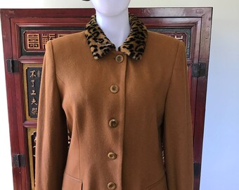 Oleg Cassini Leopard Jacket