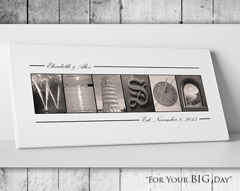 Wedding Guest Book // Custom Wedding Guest Book // Personalized Wedding Gift // Gallery Wrapped Canvas