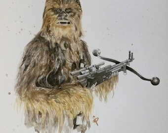 Chewbacca Watercolor ORIGINAL