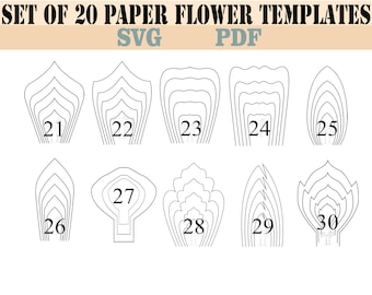 All 20 PDF & SVG DIY Giant Paper Flower Template