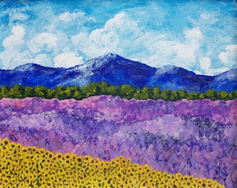 Sunflowers and Lavender In Provence (ORIGINAL DIGITAL DOWNLOAD) by Mike Kraus
