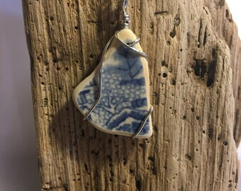 Tumbled pottery necklace