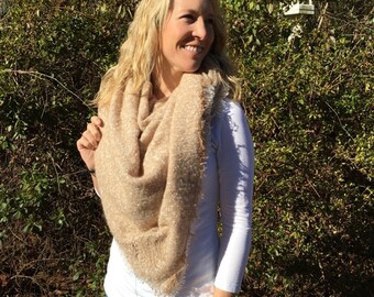 Soft Monogrammed Blanket Scarf