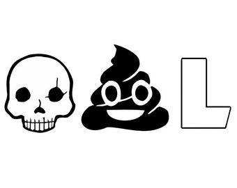 DEAD POO L vinyl decal Deadpool