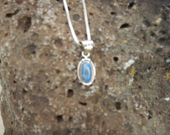 Blue and Sterling Silver Navajo Pendent