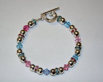 Swarovski and Sterling Silver Bracelet