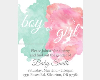 Gender Reveal Invitation