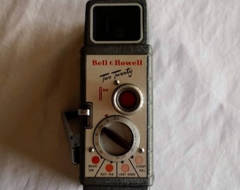 Vintage Bell & Howell Two Twenty 8mm Home Movie Camera