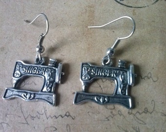 Sewing machines earrings ~ silver ~