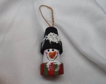 Snowman Christmas Tree Ornament, Holiday Decor, Christmas Keepsake, Snowflake Tree Ornament