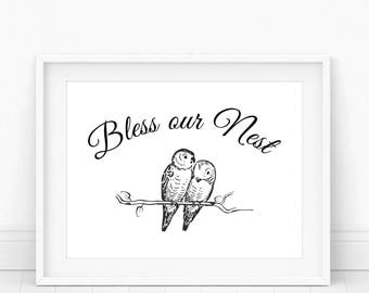 Bless Our Nest Printable / Our Nest Sign / Bless Sign