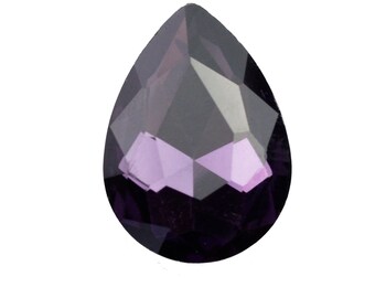 13x18 mm drop / pear cabochon Deep Amethyst x 1 pc