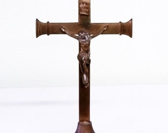 Vintage Brass Crucifix Cross