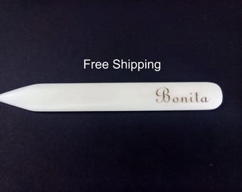 Personalized Genuine Bone Folder Paper Creasing Burnishing Scoring Tool