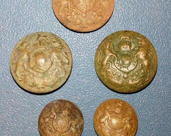 Old military buttons of the Entente WWI