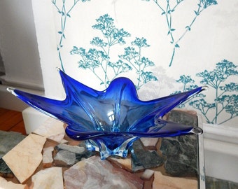 Per Lütken für Holmegaard - blue Glasbowl Selandia