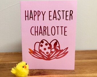 6 personalised easter gift bags party favour bags easter egg