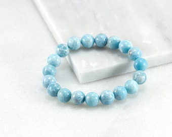 Larimar Bracelet, Calming Bracelet, Beach Jewelry Ideas, Larimar Jewelry, Pastel Blue Wedding , Aqua Beach Jewelry