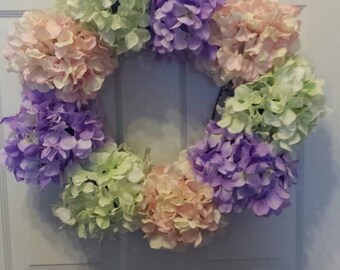 Hydrangea wreath / holiday wreath / front door wreath / Easter wreath / summer wreath / spring wreath / door wreath