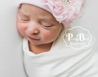 Soft baby hat, newborn girl hat, baby girl hat, baby girl hat, hospital newborn hat, newborn hat, infant hat, baby hat, baby bow