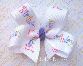 LiliBug HAPPY BIRTHDAY Celebration Hair Bow