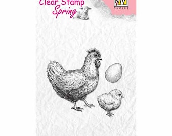 Stamp clear possin/chicken/egg 4 9 x 3, 7 cm - SPCS004