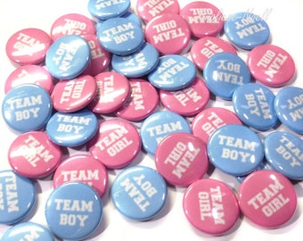 Gender Reveal, 1", 1.5", 2.25", Pinback Button, Baby Shower, Team Boy, Team Pink, Team Blue, Baby Reveal, Reveal Shower, Boy or Girl, Baby
