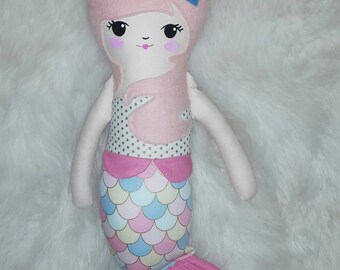 Miranda handmade cloth mermaid doll -SALE
